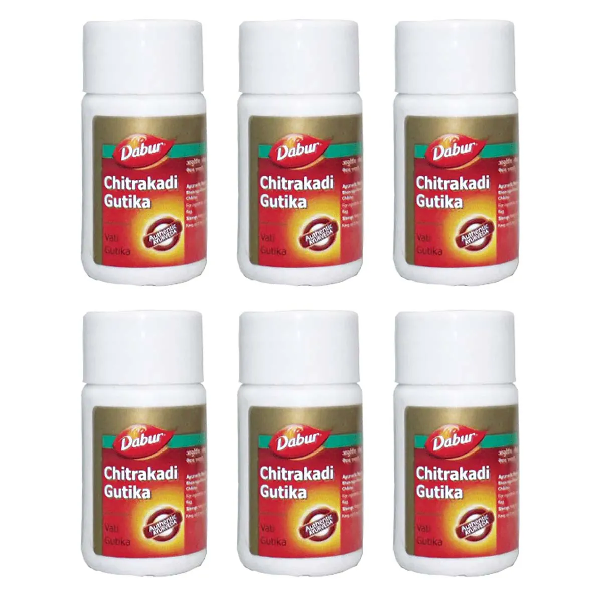 Dabur Chitrakadi Gutika 80tab, Pack of 6