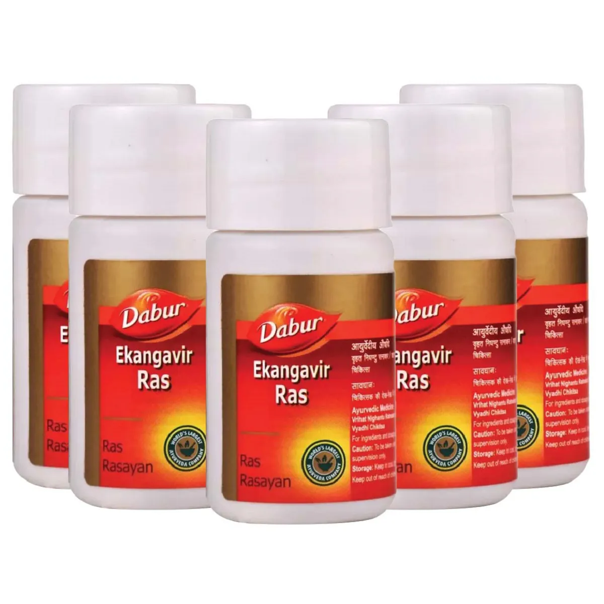 Dabur Ekangavir Ras 40tab, Pack of 5