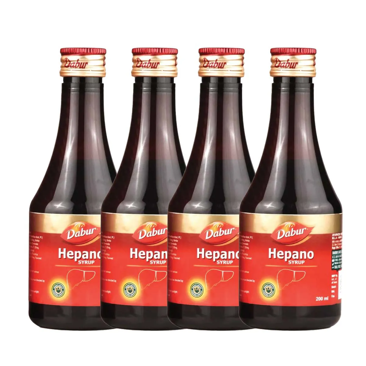 Dabur Hepano Syrup 200ml, Pack of 4