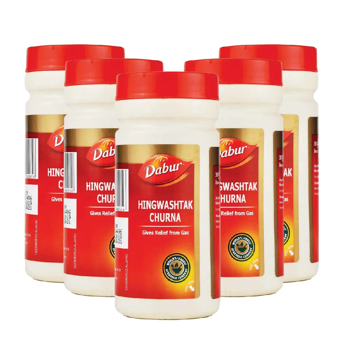 Dabur Hingwashtak Churna 60g, Pack of 5