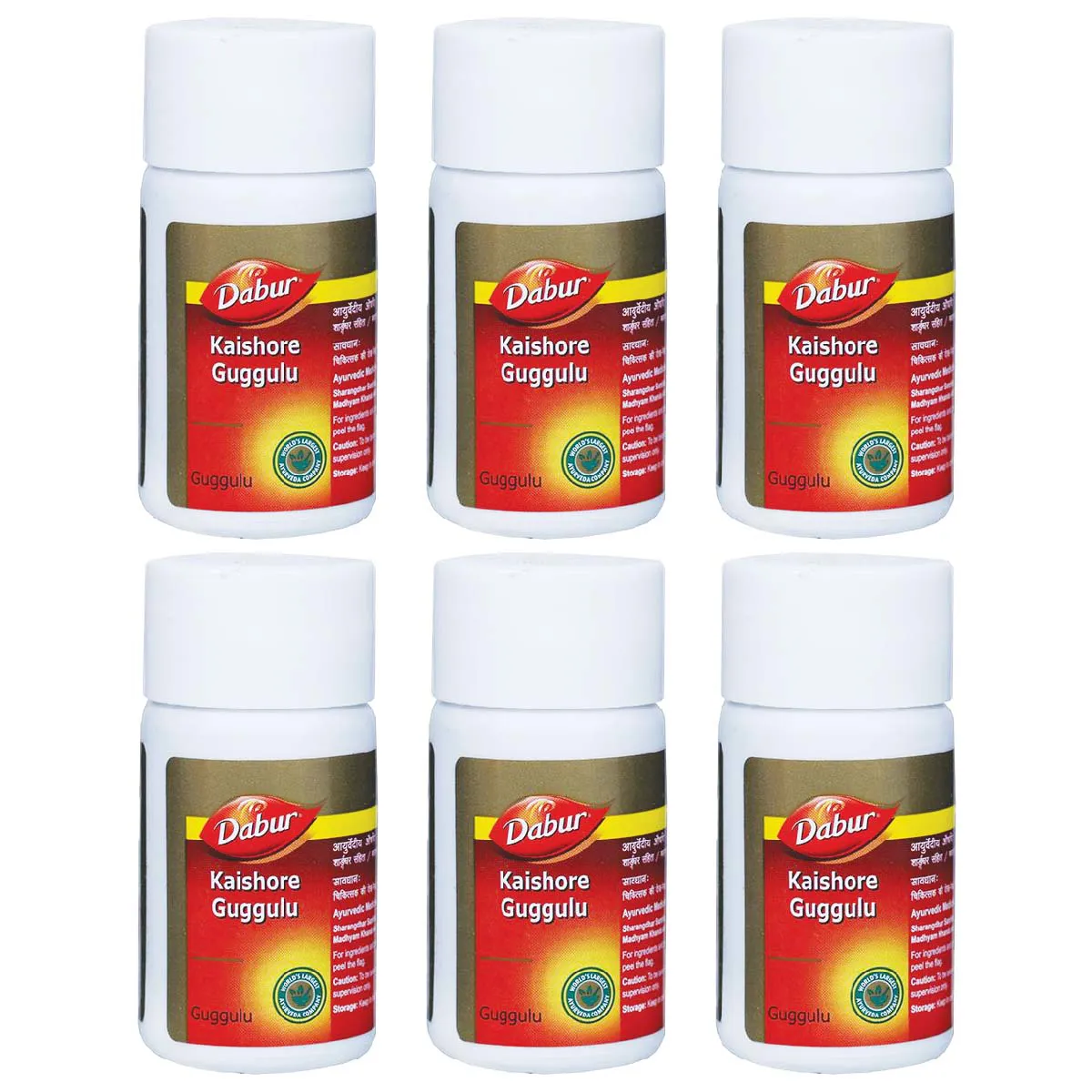 Dabur Kaishore Guggulu 60tab, Pack of 6