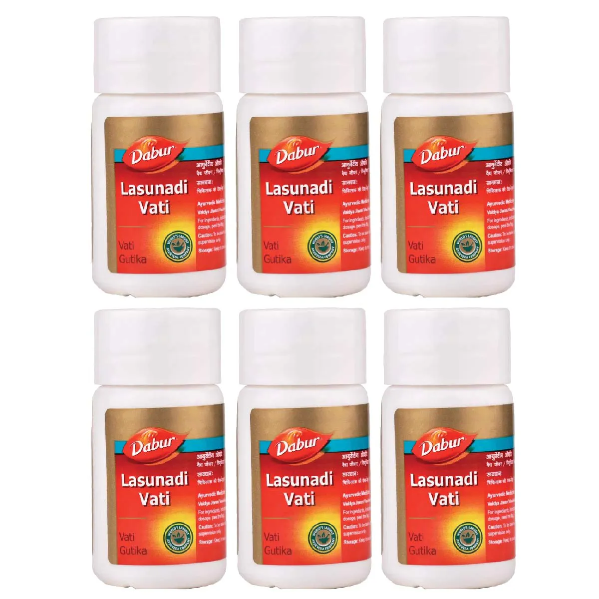 Dabur Lasunadi Vati 40tab, Pack of 6