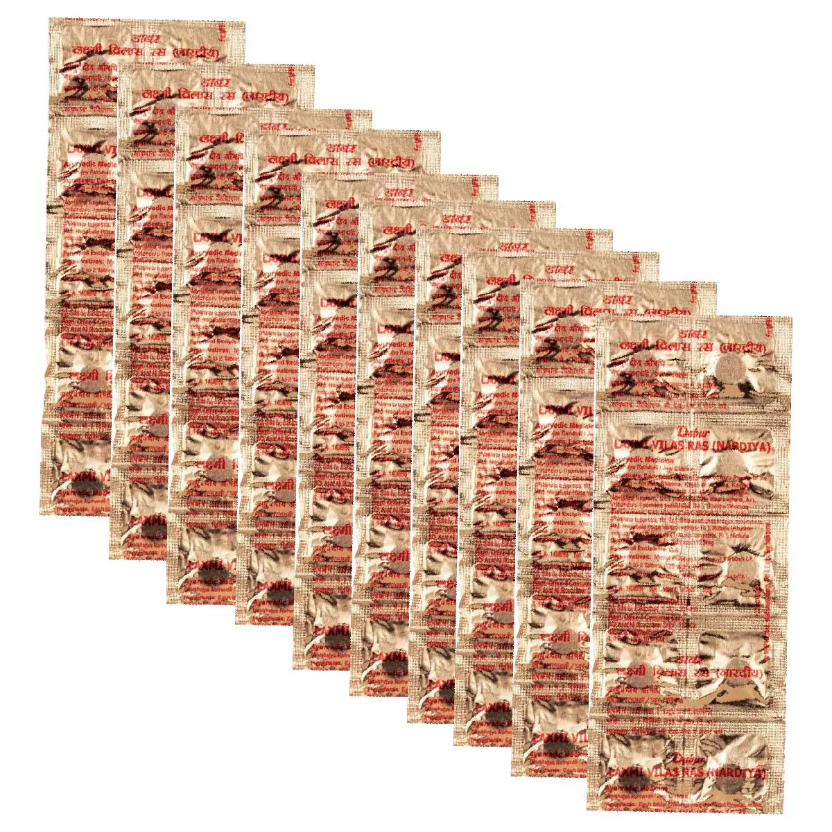 Dabur Laxmi Vilas Ras Nardiya 10tab, Pack of 10