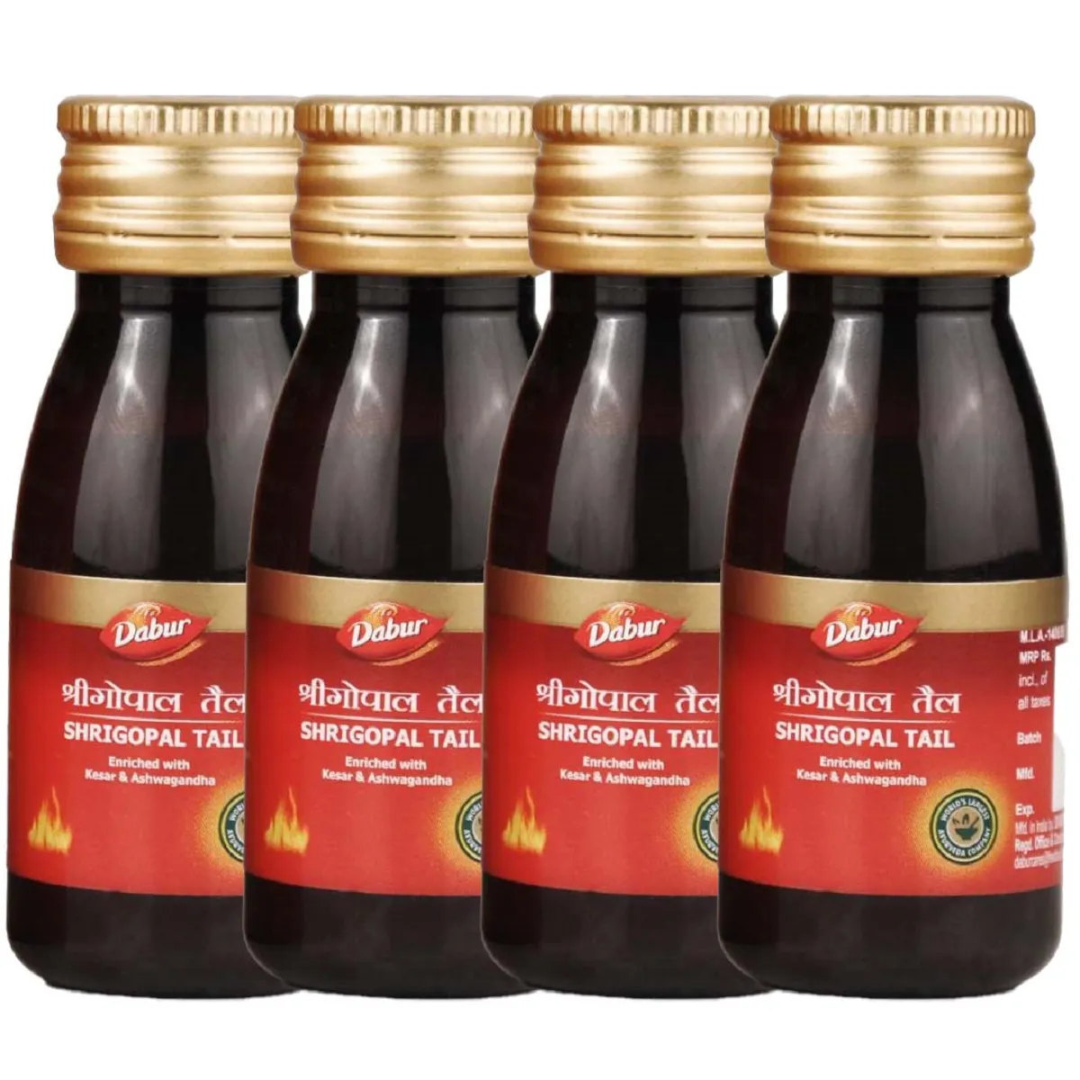 Dabur Shrigopal Tail 25ml, Pack of 4