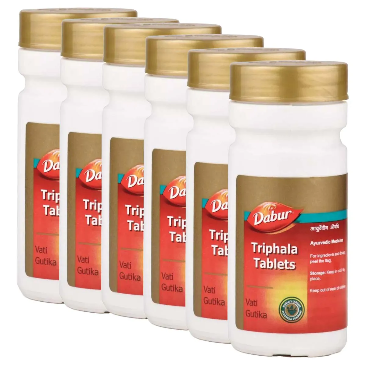 Dabur Triphala Tablets 60tab, Pack of 6