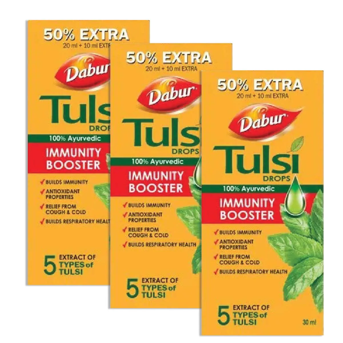 Dabur Tulsi Drops 30ml, Pack of 3