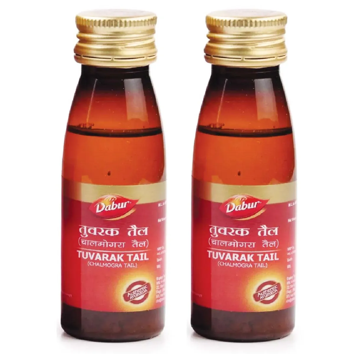 Dabur Tuvarak Tail Chalmogra Oil 50ml, Pack of 2