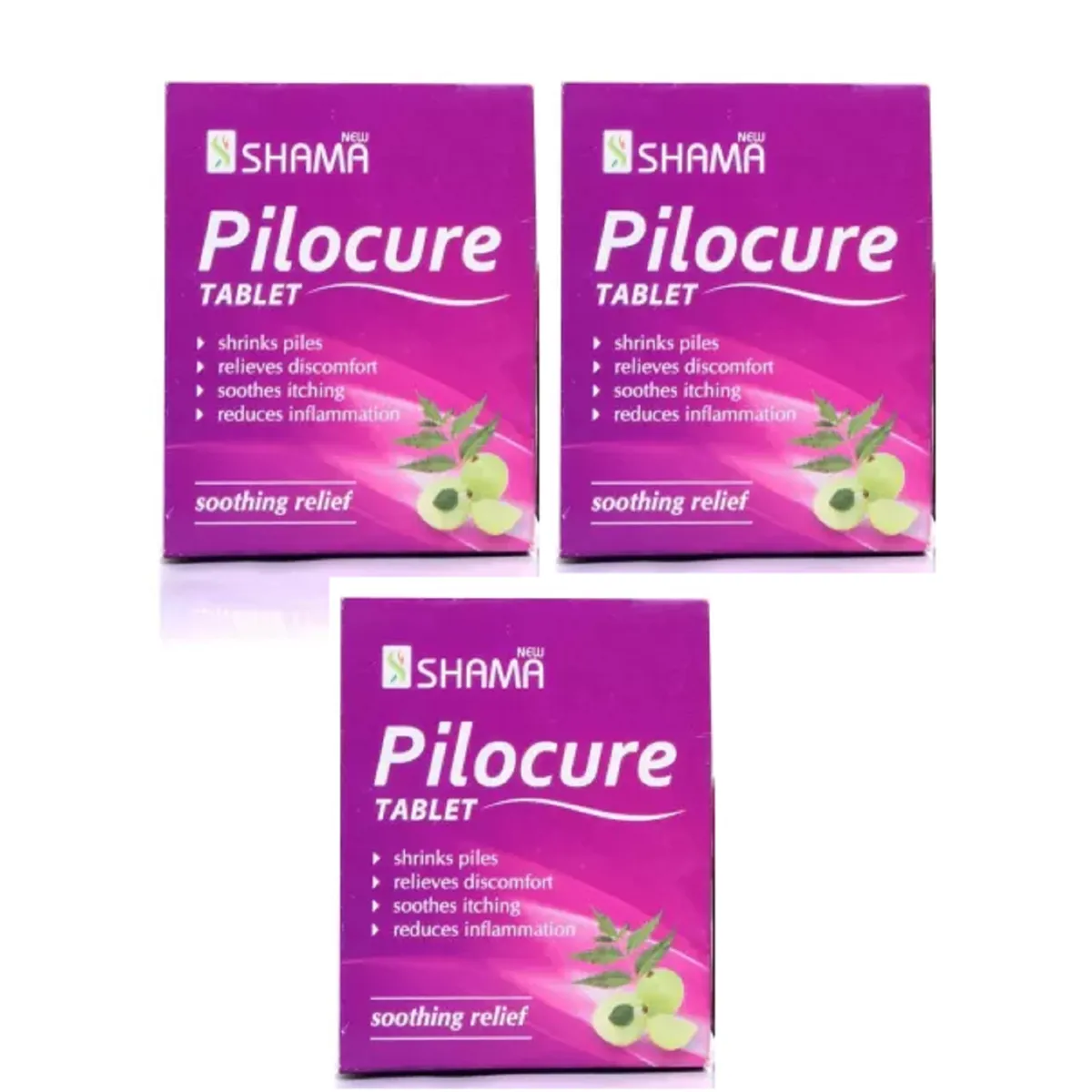 New Shama Pilocure Tablet 60tab, Pack of 3