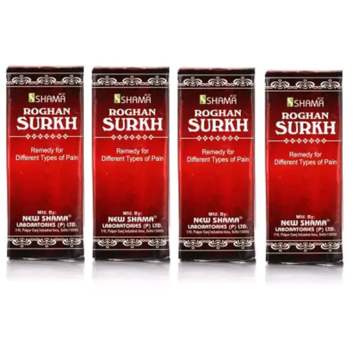 New Shama Rogan Surkh 60ml, Pack of 4
