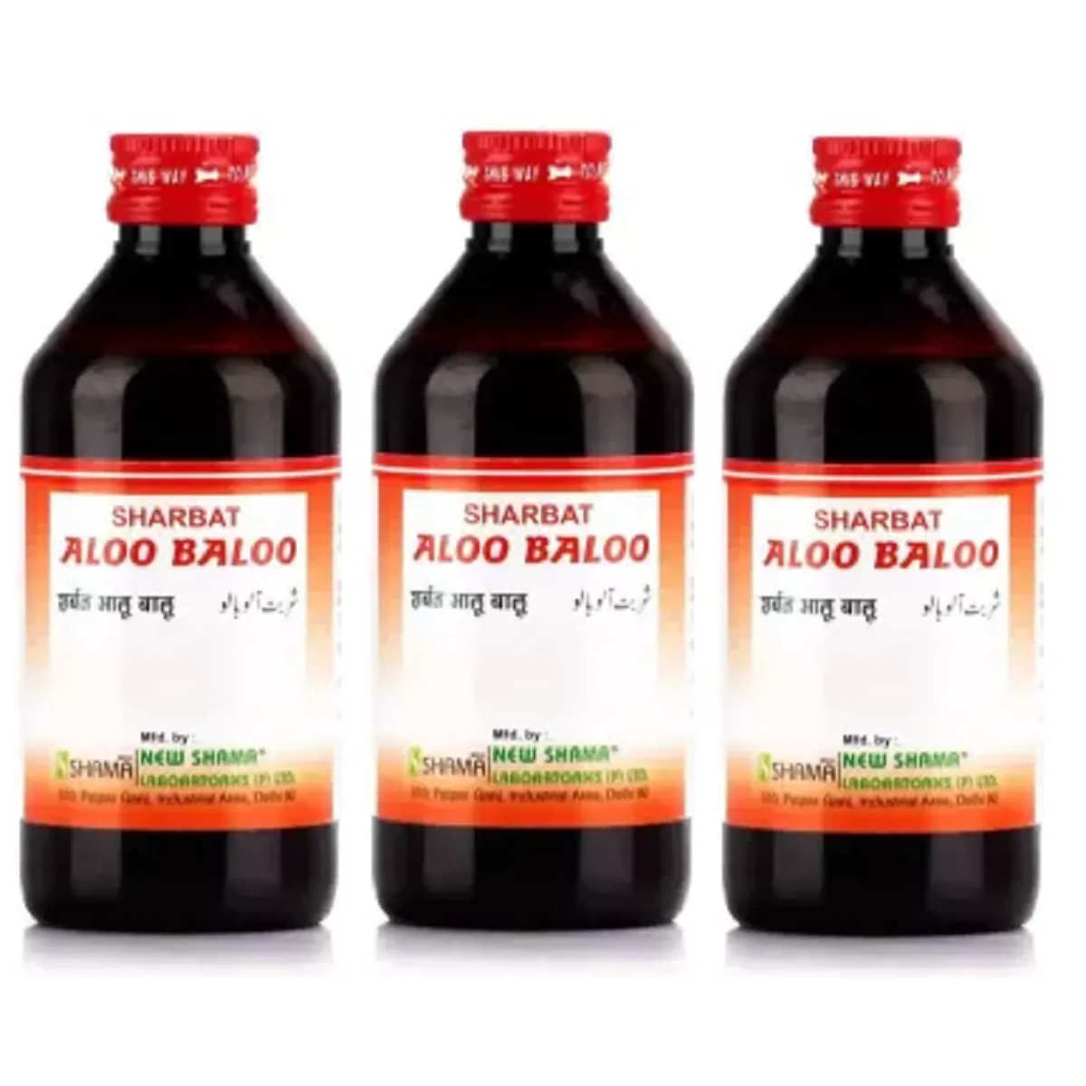 New Shama Sharbat Aaloo Baloo 200ml, Pack of 3