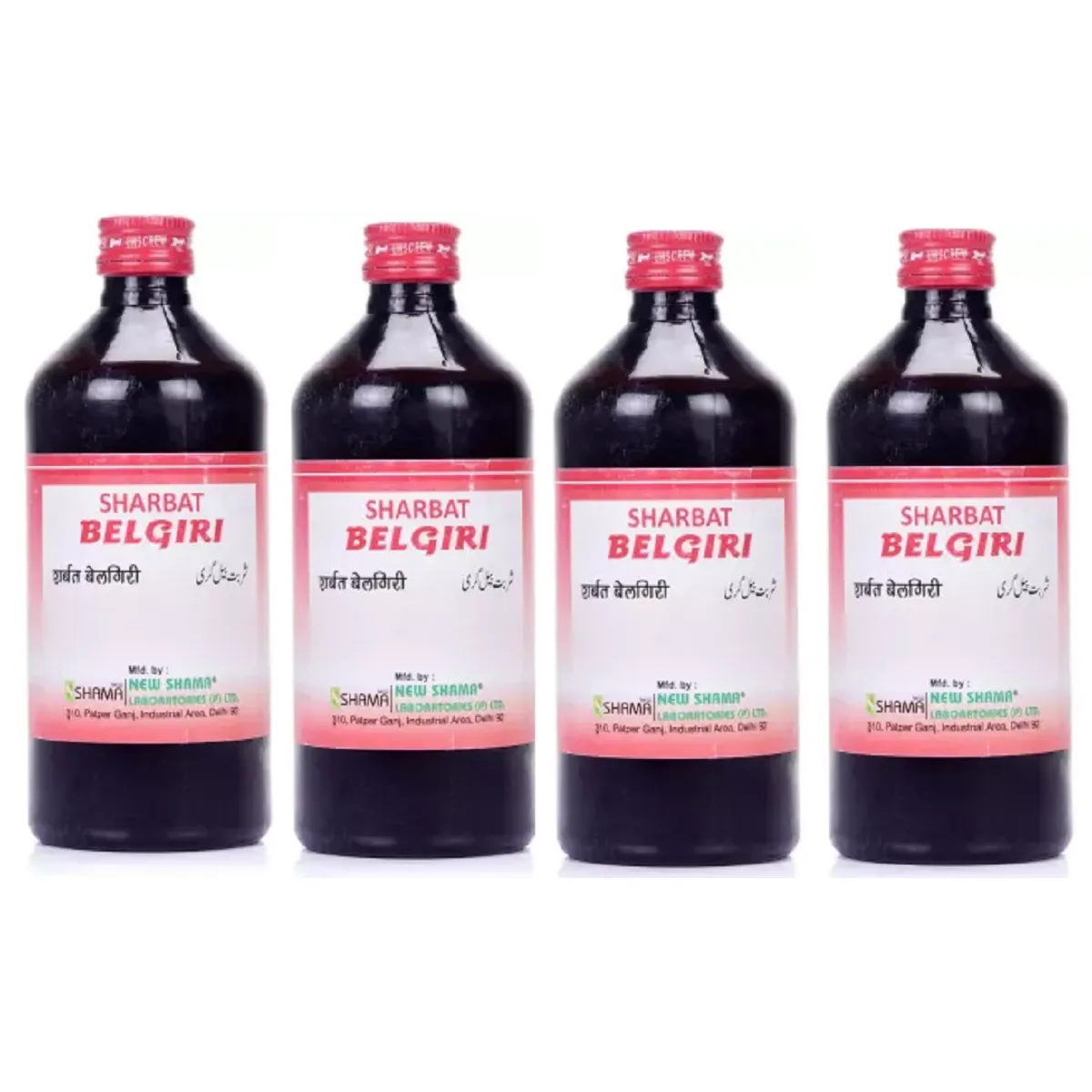 New Shama Sharbat Belgiri 200ml, Pack of 4