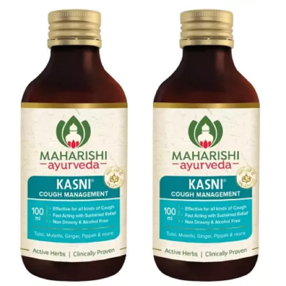 Maharishi Ayurveda Kasni Cough Syrup 100ml, Pack of 2