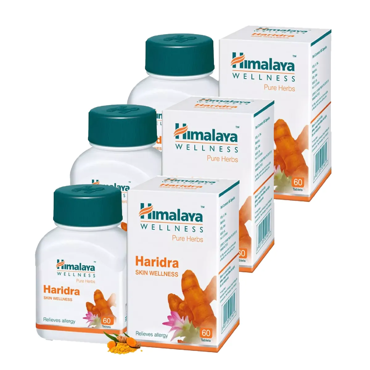 Himalaya Haridra 60tab, Pack of 3