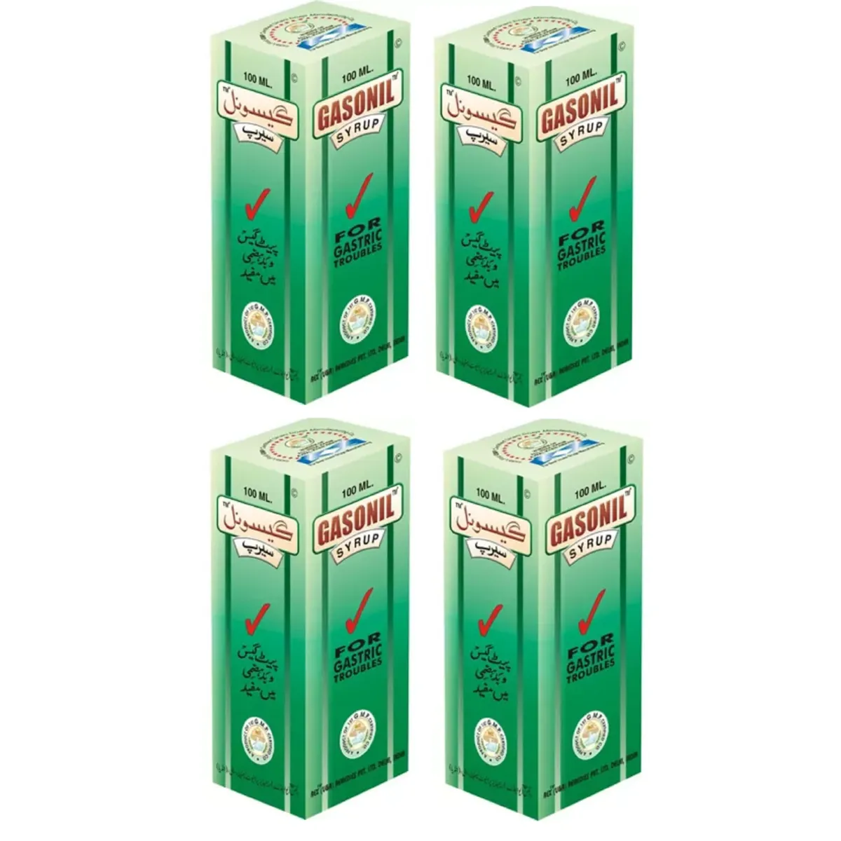 Rex Gasonil Syrup 100ml, Pack of 4