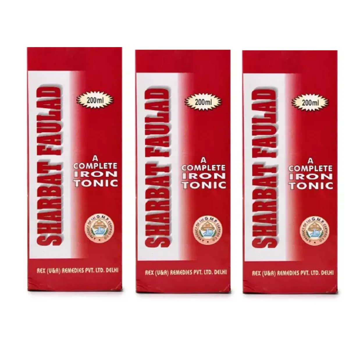 Rex Sharbat Faulad 200ml, Pack of 3