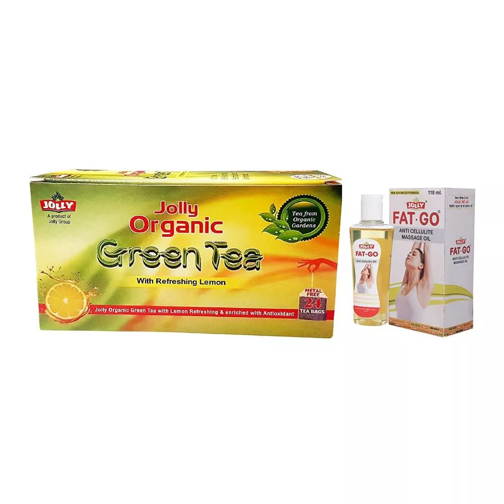 Jolly Fat Go Slimming Oil & Organic Green Tea Combo Pack 1Pack