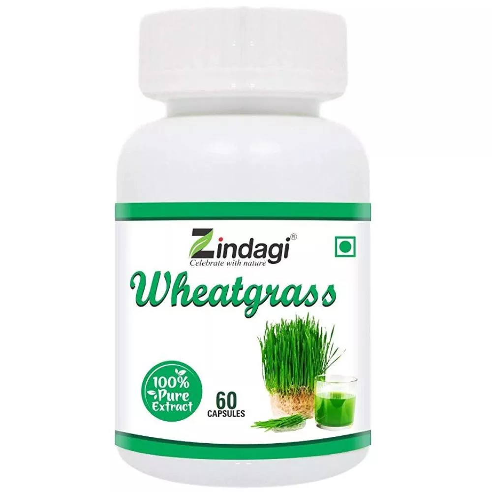 Zindagi Pure Wheat Grass Extract Caps 60caps